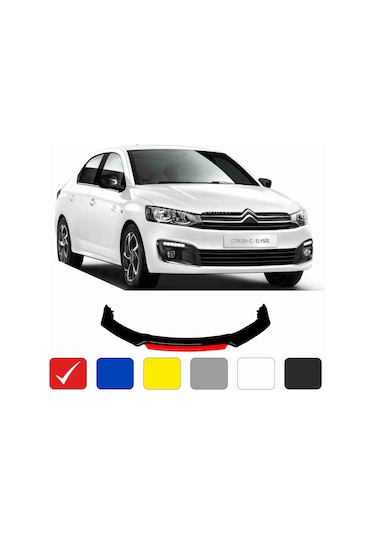 Peugeot 301 / C Eleysee Lip 4 Parça Kırmızı / Tampon Eki
