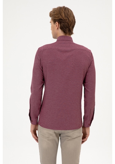 U.s. Polo Assn. Erkek Bordo Gömlek Basic 50316723-vr014 Bordo