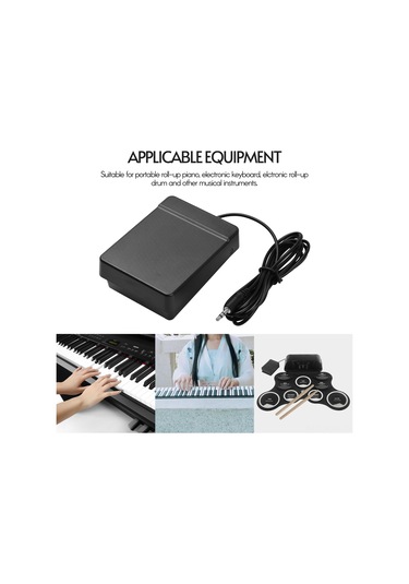 Suofeng J-01-3.5 Elmas Desenli, Kaymaz Tabanlı 3.5mm Bağlantılı Evrensel Müzik Aletleri Süre Pedalı