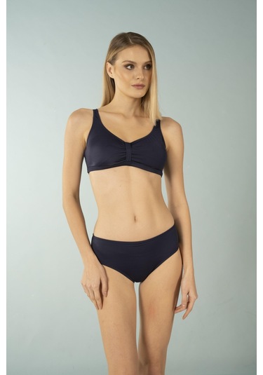 Estiva Luplu Toparlayıcı Yüksek Bel Bikini Takımı - Lacivert