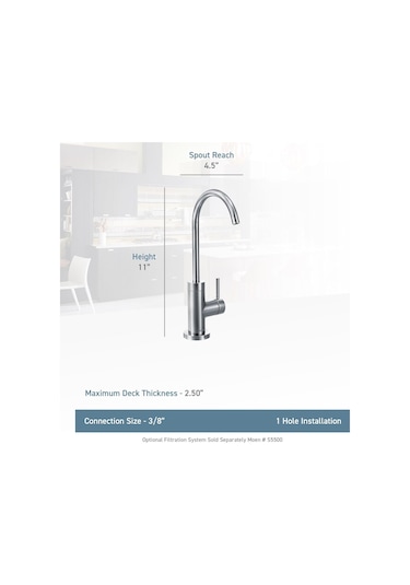 Moen S5530bl Sip Modern Soğuk Su Mutfak İçecek Musluğu Opsiyonel Diğer