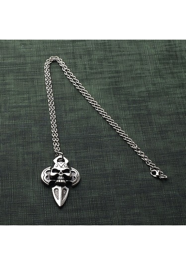 Skull Head Ok Ucu Kuru Kafalı Erkek Kolye Takı Aksesuar K24 T5