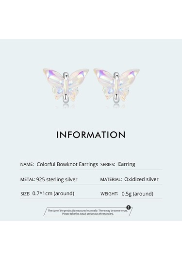 Wostu Otantik 925 Ayar Gümüş Narin Renkli Ilmek Reçine Küpe Kadınlar Takı Hediye İçin