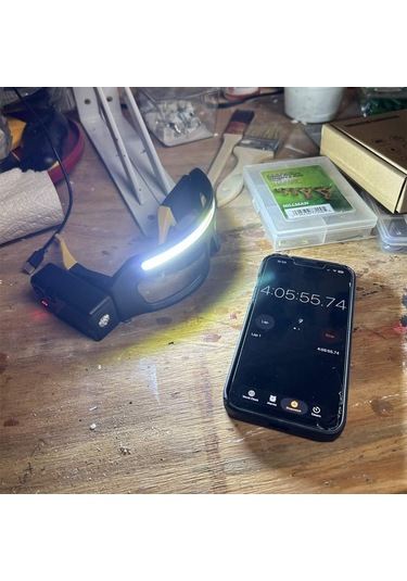 Powermaster Pm-37843 İndüksiyonlu Koruyucu Gözlük Ve Kafa Lambası Şarjlı Çift Led'li