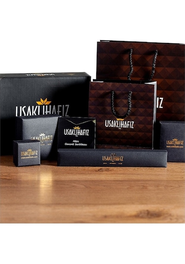 Uşaklıhafız 14 Ayar Altın Dört Element Simgeli Erkek Kolyesi