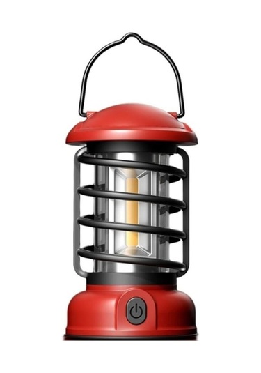Kamp Lambası - 300 Lümen - Madfox Vintage Glamping - Kırmızı - 547320 Çok Renkli