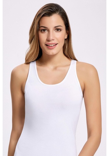 İlke Kadın Mat Biyeli Geniş Askılı Atlet 2002 - 6 Adet 001