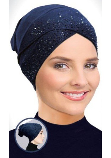 Taşlı Çapraz Bone Sdfptcb2001 Lacivert