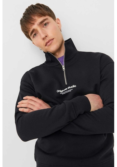 Jack & Jones Jorvesterbro Erkek Sweat Siyah