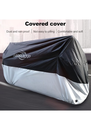 Tenfowee Yeni Oxford Kumaş Su Geçirmez Motosiklet Kaputu - Tüm Mevsimler İçin, Güneş/toz Koruma, Kilit Delikli, 245x105x125 Cm