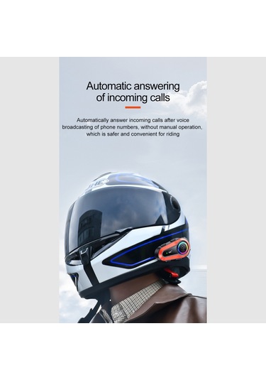 Vkemall Q082x Kask Bluetooth Kulaklık 1000 Metre Çift İnterkom Motosiklet Kask Kulaklık Yumuşak Etiket