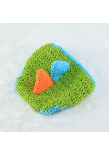 1 Takım Bebek Fotoğrafçılığı Giyim Karikatür Tasarım Tüm Uyumlu Yumuşak Yenidoğan Fotoğraf Süt Pamuk Takım Elbise Doğum Günü İçin B Yeşil