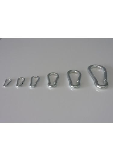 Geçmeli Yapış Kanca Karabina Yaylı 8 Mm - 8 Cm