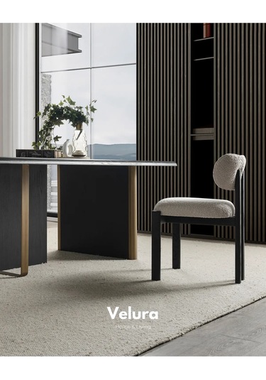 Alaca Yemek Odası Takımı Yemek Masası + 4 Adet Sandalye Siyah