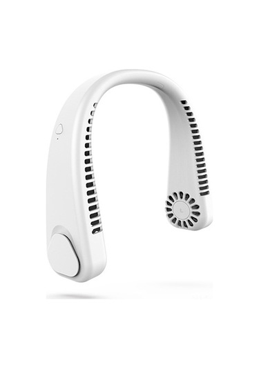 Padalink Usb Şarjlı Boyun Fanı - 360 Soğutma, Sessiz, Taşınabilir, Yaprakssız Tasarım, 1200mah Batarya, Beyaz