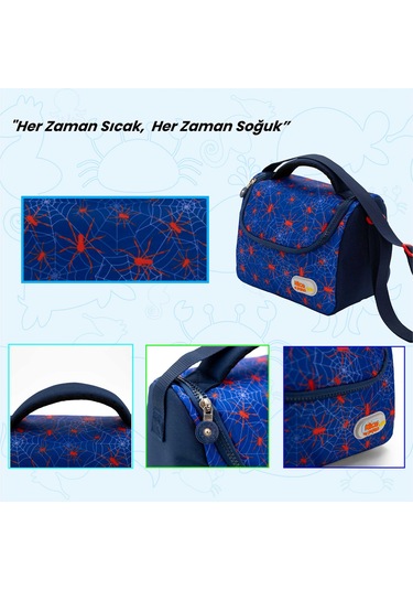 Npo Kids Spider Örümcek Adam Temalı Temalı Kız/erkek Rgb Logolu Beslenme Çantası