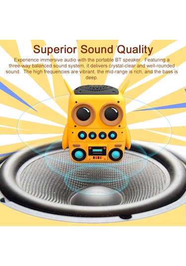 Youmex Sarı Ip65 Su Geçirmez Taşınabilir Hoparlör - Bluetooth/fm/tf Kart Desteği, 5-8 Saat Çalma Süresi, Mini Outdoor Müzik Sistemi