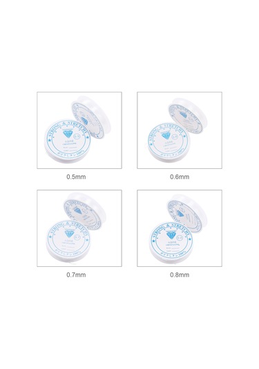 Leezsing 0.6mm Şeffaf Lastik İpi 12m - Evde Yapımı Bilezik, Gümüşlük Ve Dekoratif İçin El Sanatı Teli Diğer