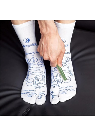 Neevoyu Bayanlar İçin Akupresür Noktalarını Vurgulayan Masaj Çorabı - Reçine Masaj Kalemi Ve Kanat Şekilli Aracıyla Kolay Kullanım Diğer