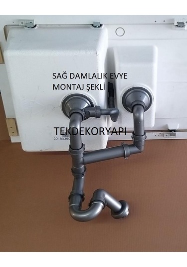 Dominox Granit Eviye Sifonu Takımı 1.5Göz TekaFranke Blonco Sifo