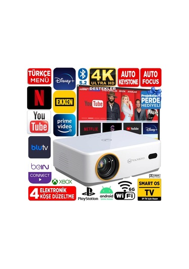 Vankyo Leisure L570b Smarttv 4k Destekli Projeksiyon Cihazı