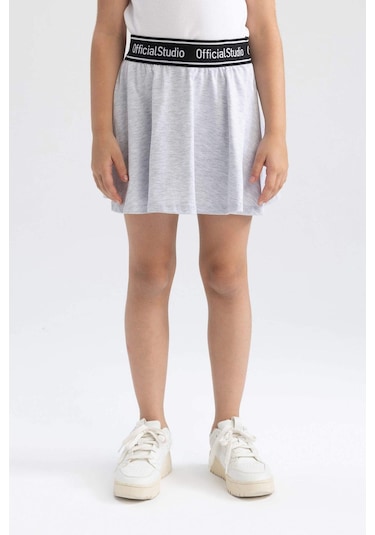 Kız Çocuk Şort Etek Gri