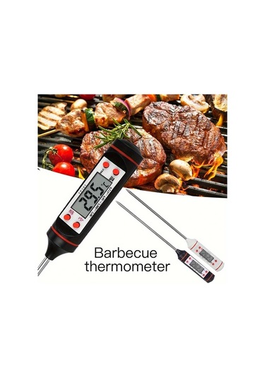 Hightower Siyah 1 Adet Dijital Et Termometresi Yüksek Hassasiyetli Mutfak Fırın Izgara Sıcaklık Sensörü