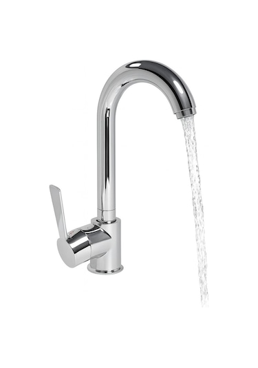 Nuss Safir Kuğu Lavabo Bataryası-parlak Krom-n 9602 Krom