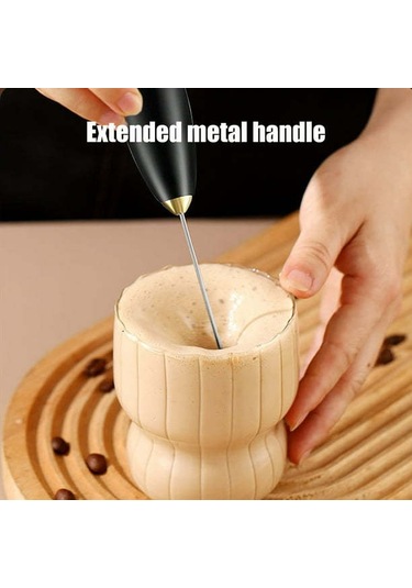 Ximistore9 Usb Şarjlı 3 Seviye Süt Köpükleyici - Kahve, Cappuccino İçin Mini Elektrikli Çırpıcı Batarya Dahil Siyah