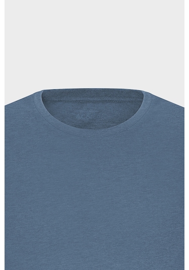 AC&Co / Altınyıldız Classics 4A4800000001INJXS Slim Fit Bisiklet Yaka Kısa Kol Pamuklu Erkek Tişört İndigo Melanj AC&Co / Altınyıldız Classics 4A4800000001INJXS Slim Fit Bisiklet Yaka Kısa Kol Pamuklu Erkek Tişört İndigo Melanj