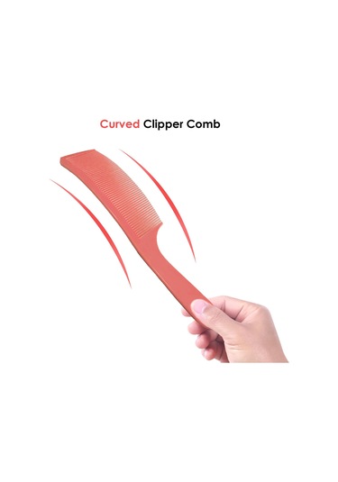 Suntek Berber Stilisti Kavisli Şekillendirme Tarak Düz Turuncu