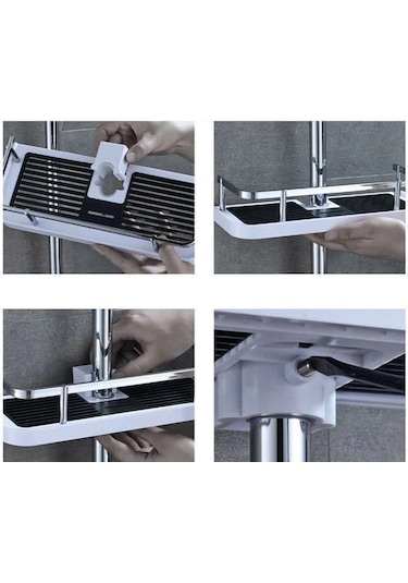 Banyo Duş Rafı Şampuanlık Sabunluk Organizer Renkli