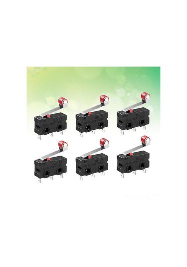 Moveevo Siyah Spdt Mikro Anahtar, 250v 5a, 1no+1nc Anlık Aksiyon, Rulman Kolu, 3-pin, 12 Adet 5