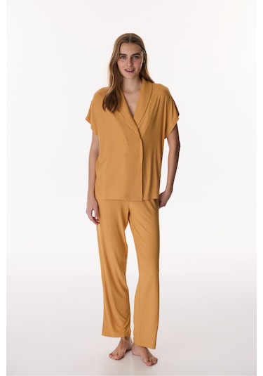 Penti Tarçın Margot Solid Rib Pantolon Pijama Takımı