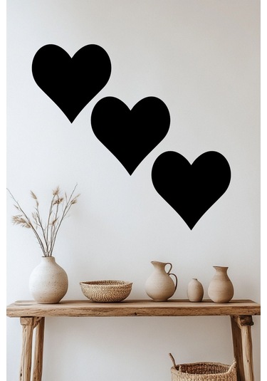 Dekoratif Duvar Dekoru Kalp 3 Lü Set Kalp