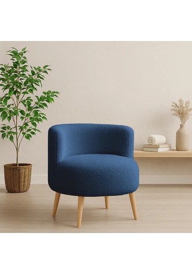 Sydney Berjer - Welsoft Kumaş Modern Tekli Koltuk - Lacivert Lacivert