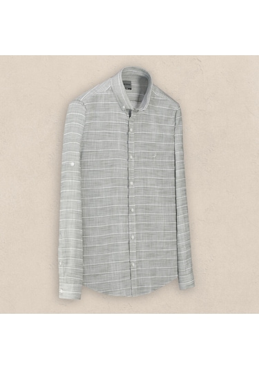 Sarar Carina Interview Slim Fit Erkek Gömlek 3186926 Haki