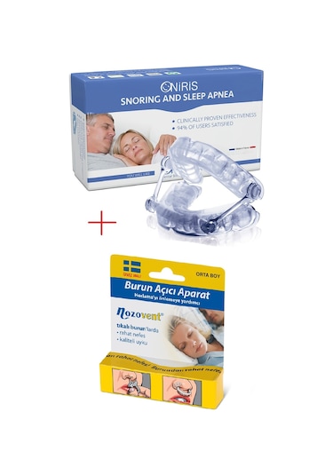 Oniris Horlama ve Uyku Apnesi Protezi + Nozovent  Orta Boy Burun Açıcı Aparat