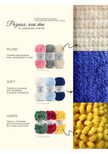 Saltera Plush İpliği Seti 3 Parça No.11 04,08,14 398641329