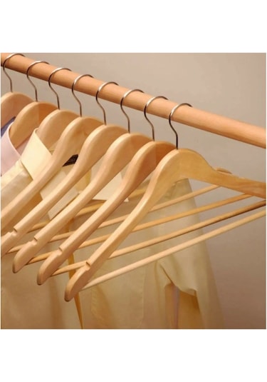 24 Adet Ahşap Askı Ahşap Elbise Askısı Ahşap Kıyafet Askısı Dolap Ahşap