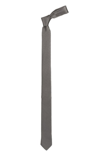 Tudors İnce Kendinden Desenli Erkek Kravat - Gri (298390576) Gri