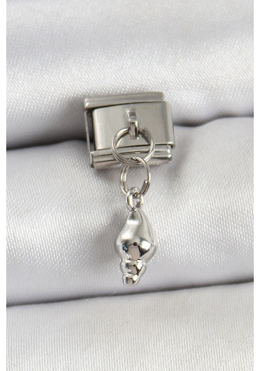 316l Çelik Sallantılı Deniz Kabuğu Model Gümüş Renk Nomination Charm Çok Renkli