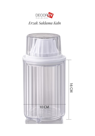Decorev 3lü Erzak Saklama Kabı Br-6818 1300 Ml Şeffaf