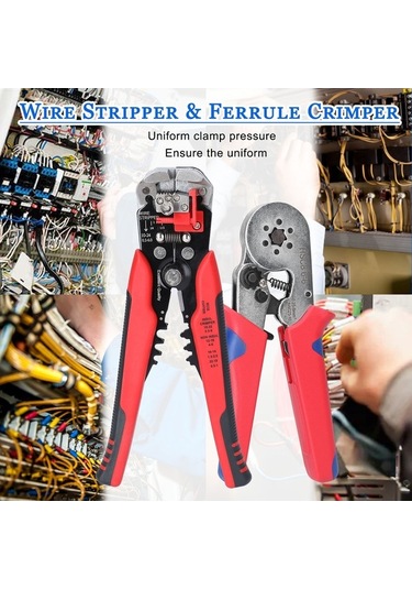 Dancemonkey Profesyonel Kablo Sıkma & Soyma Takımı - Hsc8 6-6 & Ye-1r 0.25-6mm² Çelik Takım