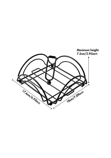 Homyl Dik Peçete Dispenseri Peçetelik Yemek Masası Siyah Siyah