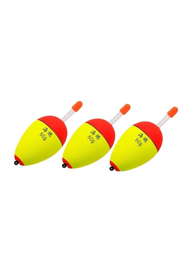 3 Adet 2.2-4.4g Eva Şamandıra Aydınlık Şamandıra Balık Yemi Dedektörü Balıkçılık Aksesuarları 50g