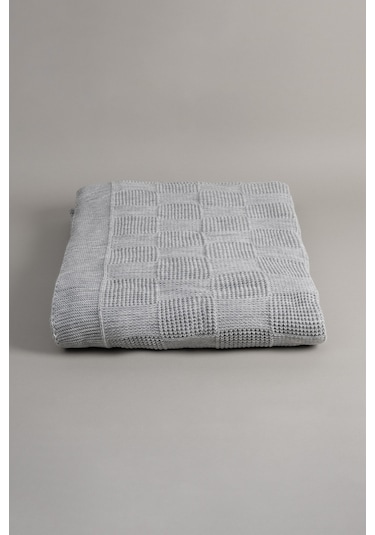 Plaid Gri Çift Kişilik Battaniye 200x220 15005 Gri