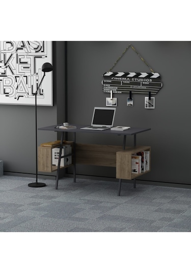 Ironi Çalışma Masası Antrasit Ceviz
