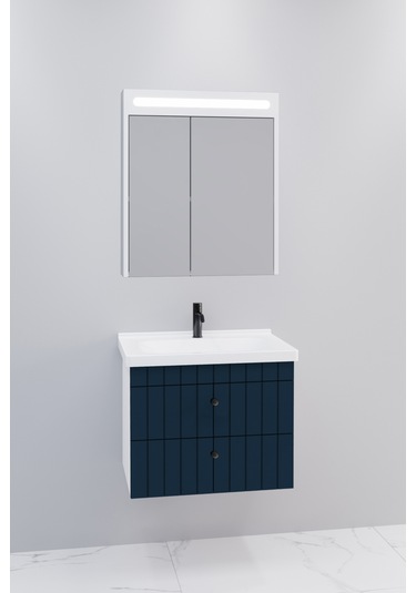 Petit 65 Cm Banyo Dolabı Npl Aynalı Lacivert - Boy Dolap Hariç Lacivert