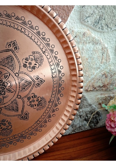 Modabakir Dekorasyon Tepsi Bakır 40 Cm